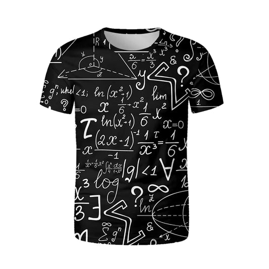 Camisa com Fórmulas de Química, Matemática, Física e Biologia