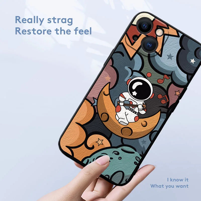 Capa de Astronomia/Astronalta para iPhone 14 Pro Max, iPhone 11, iPhone 13 12 XS Max X 7 8 Plus