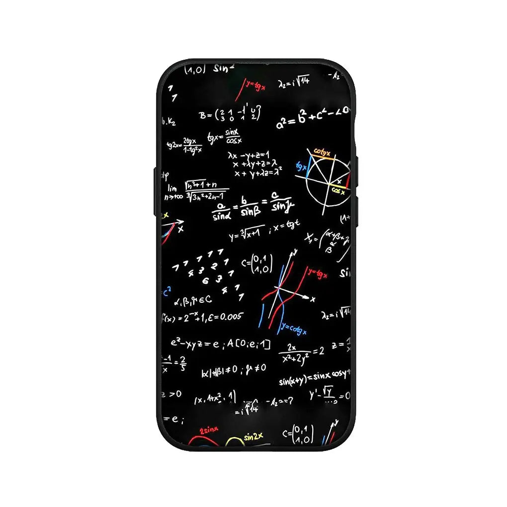 Capa de Celular de Química, Matemática e Física para Apple iPhone 16 15 14 13 12 11 Pro Max 6 6S Plus + SE 14+ 16