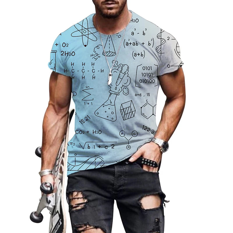 Camisa com Fórmulas de Química, Matemática, Física e Biologia