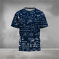 Camiseta de Ciências com fórmulas, gráficos, átomos, moléculas, etc Masculina de manga curta