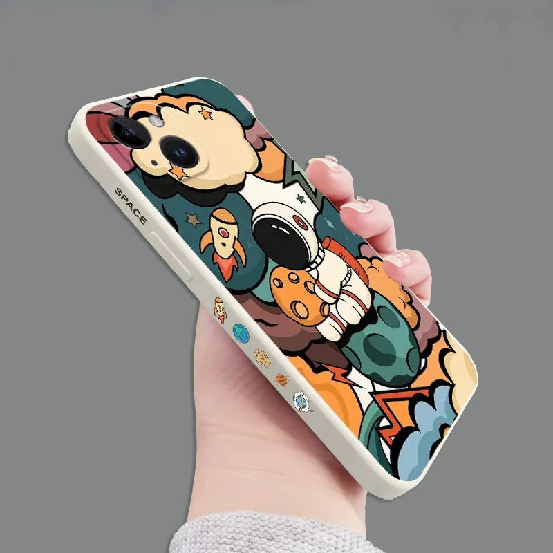 Capa de Astronomia/Astronalta para iPhone 14 Pro Max, iPhone 11, iPhone 13 12 XS Max X 7 8 Plus