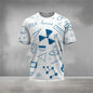 Camiseta de Ciências com fórmulas, gráficos, átomos, moléculas, etc Masculina de manga curta