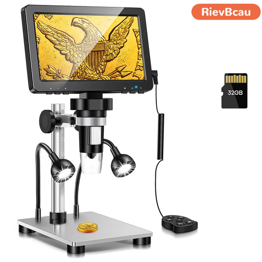 Microscópio Eletrônico Digital com ampliação 1200x hd usb para reparo com luz led