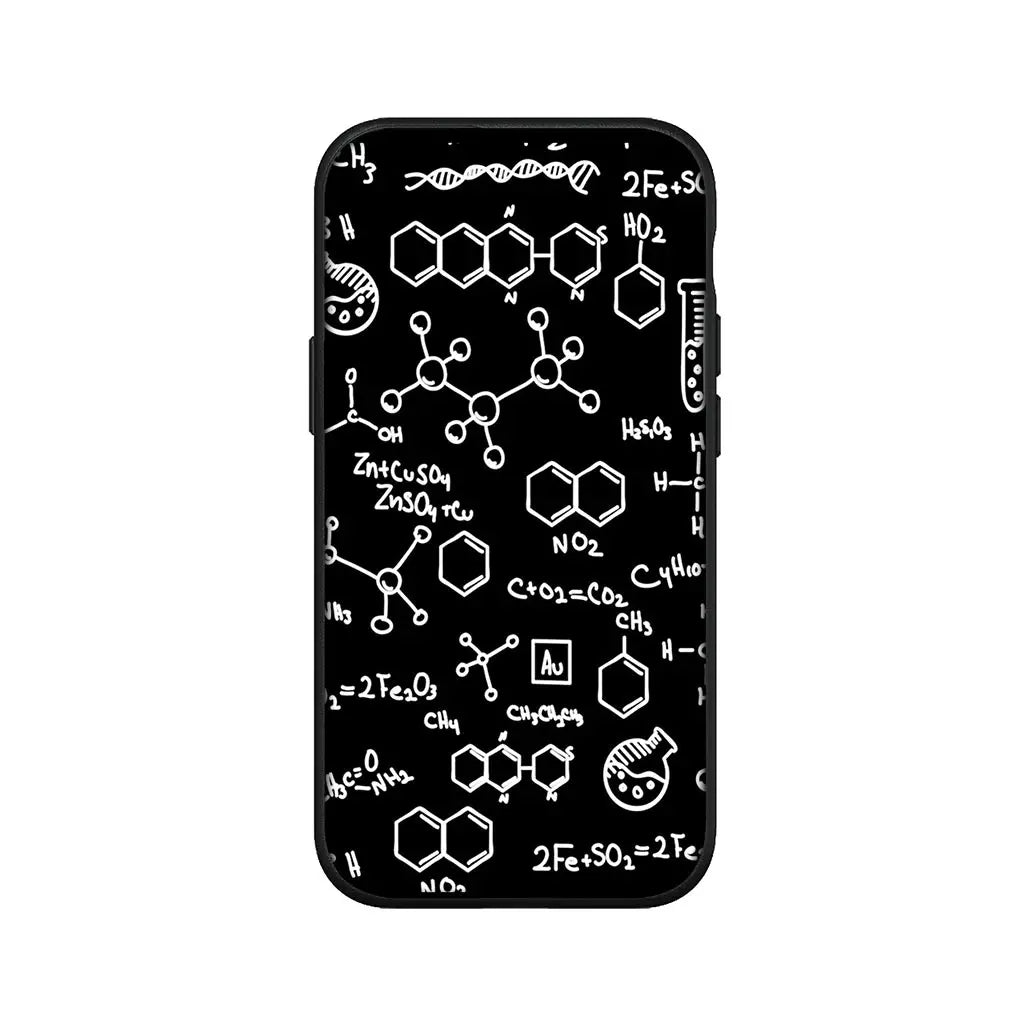 Capa de Celular de Química, Matemática e Física para Apple iPhone 16 15 14 13 12 11 Pro Max 6 6S Plus + SE 14+ 16