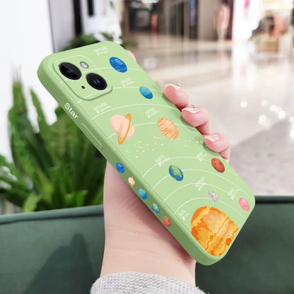 Capa de celular do Sistema Solar para iPhone 16 15 14 13 12 11 X XR XS Plus Pro Max Mini capa de silicone