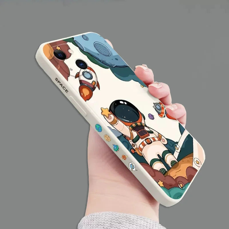 Capa de Astronomia/Astronalta para iPhone 14 Pro Max, iPhone 11, iPhone 13 12 XS Max X 7 8 Plus