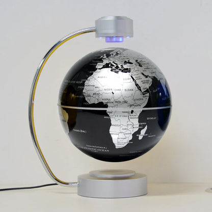 Mapa Mundi de levitação Magnética Giratória e Flutuante com Luz para Decoração