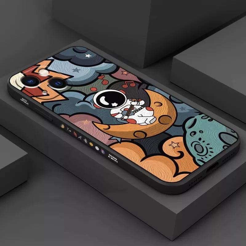 Capa de Astronomia/Astronalta para iPhone 14 Pro Max, iPhone 11, iPhone 13 12 XS Max X 7 8 Plus