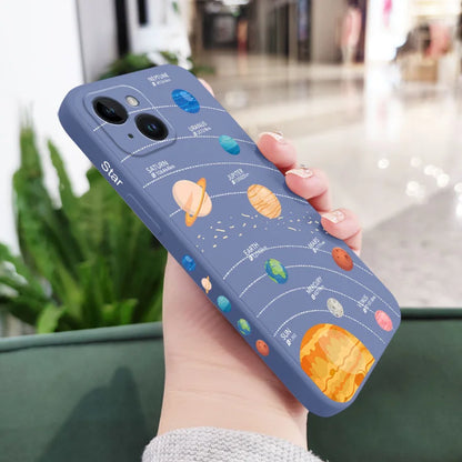Capa de celular do Sistema Solar para iPhone 16 15 14 13 12 11 X XR XS Plus Pro Max Mini capa de silicone