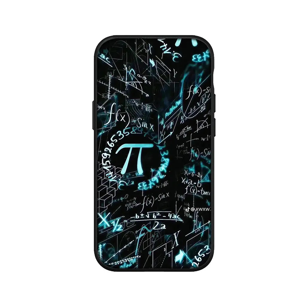 Capa de Celular de Química, Matemática e Física para Apple iPhone 16 15 14 13 12 11 Pro Max 6 6S Plus + SE 14+ 16