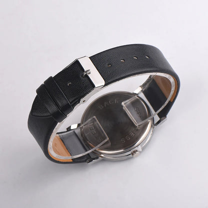 Relógio de Pulso Feminino/Masculino de Elementos Químicos com Pulseira de Couro
