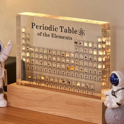 Tabela Periódica de Acrílico com Base e Luz