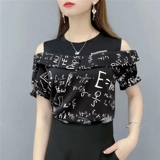 Conjunto Feminino de Matemática Chiffon com retalhos Commuter
