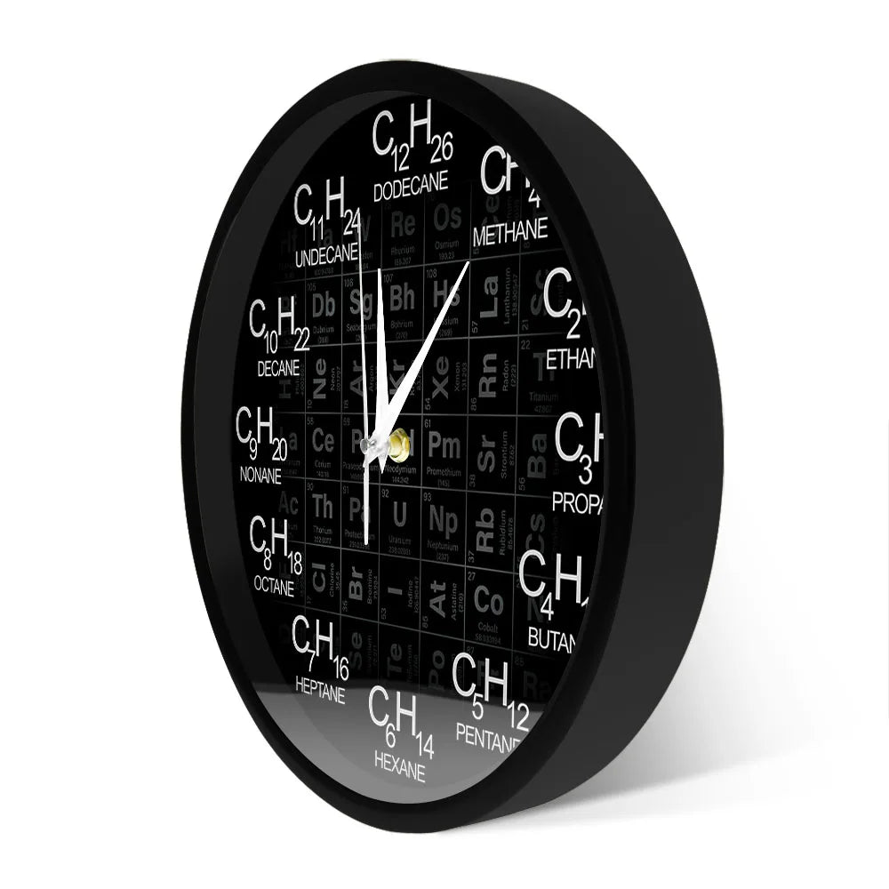 Relógio de Parede com Fórmula Molecular Química
