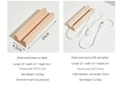 Tabela Periódica de Acrílico com Base e Luz