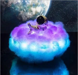 LED colorido com Astronauta nas Nuvens para Decoração de Casa