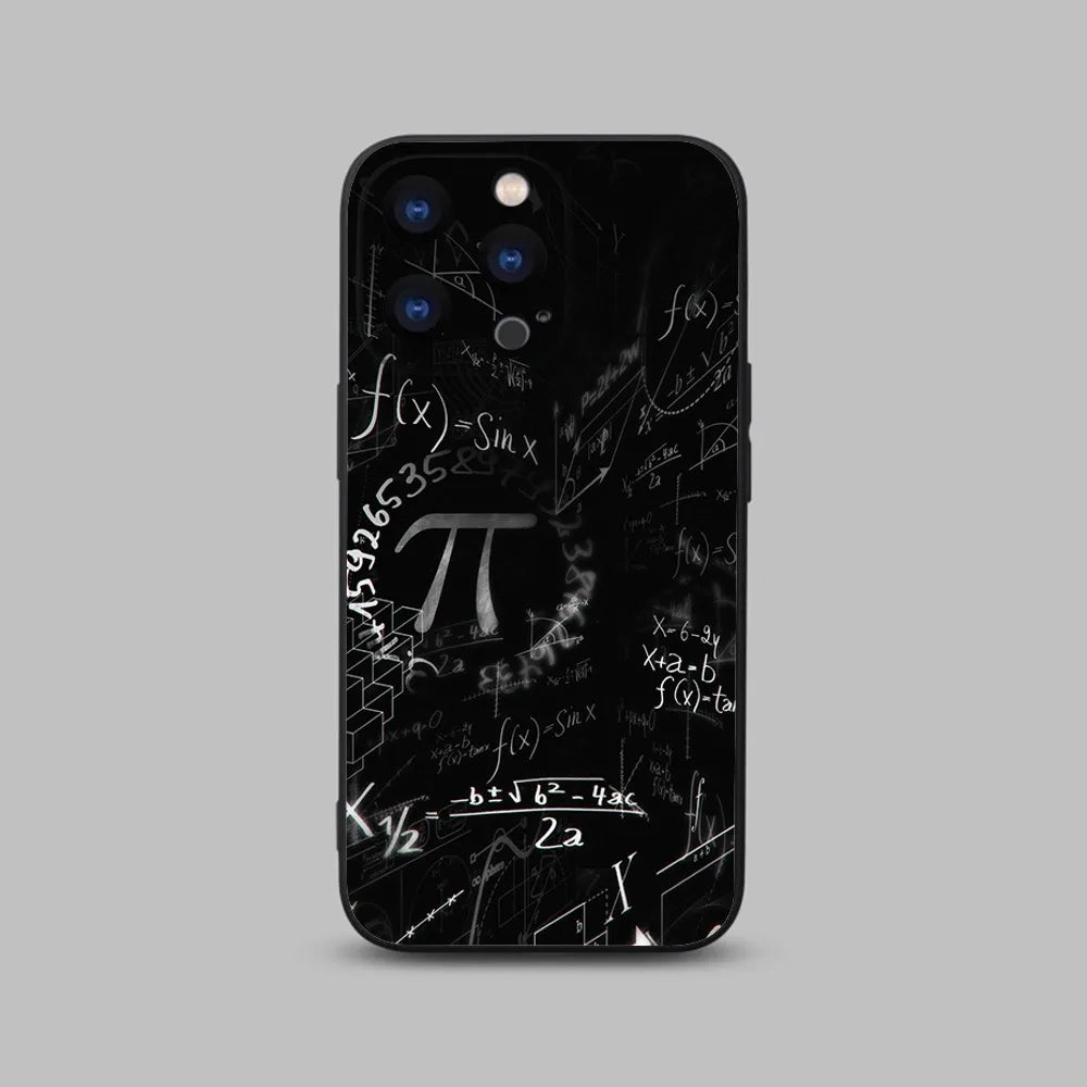 Capa de Física, Química e Matemática para iphone 15,14,13,12,11 Plus,Pro,Max,XR,XS,X,7,8 Plus,SE,Mini Silicone Macio