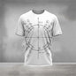 Camiseta de Ciências com fórmulas, gráficos, átomos, moléculas, etc Masculina de manga curta