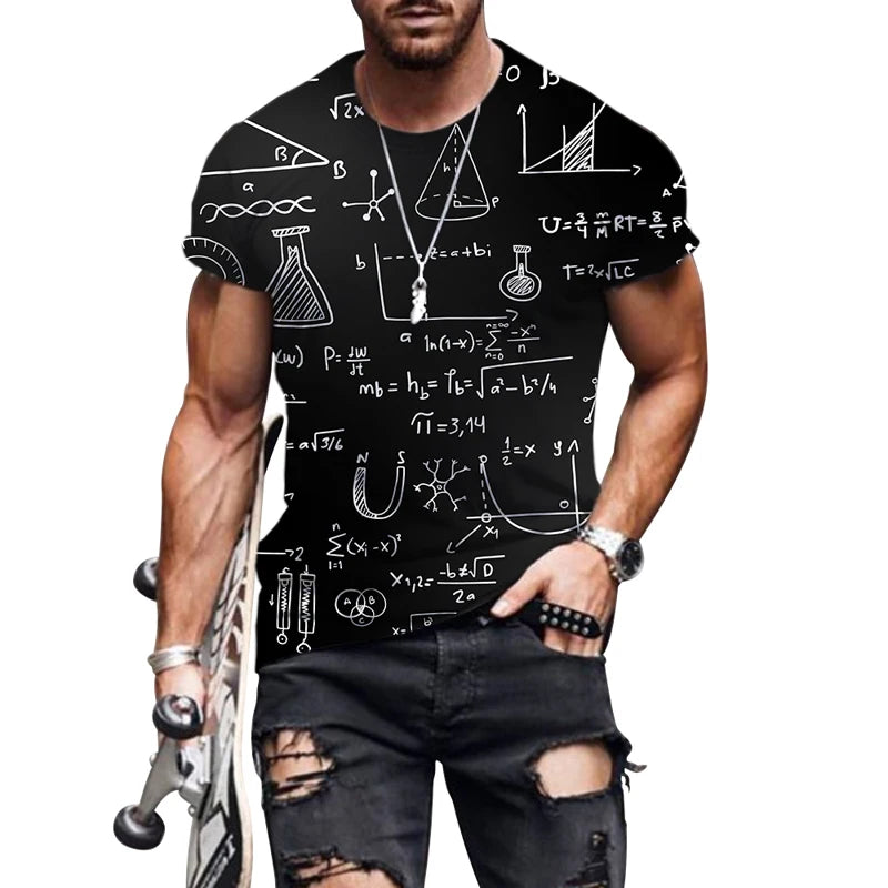 Camisa com Fórmulas de Química, Matemática, Física e Biologia