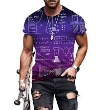Camisa com Fórmulas de Química, Matemática, Física e Biologia